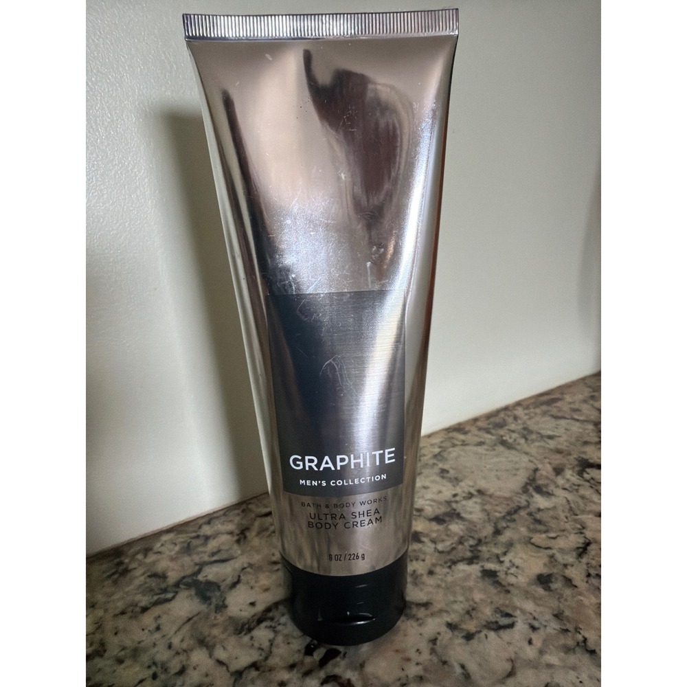 Bath & Body Works Body Cream Men 8oz Silver Graphite Ultra Shea Men's Collection